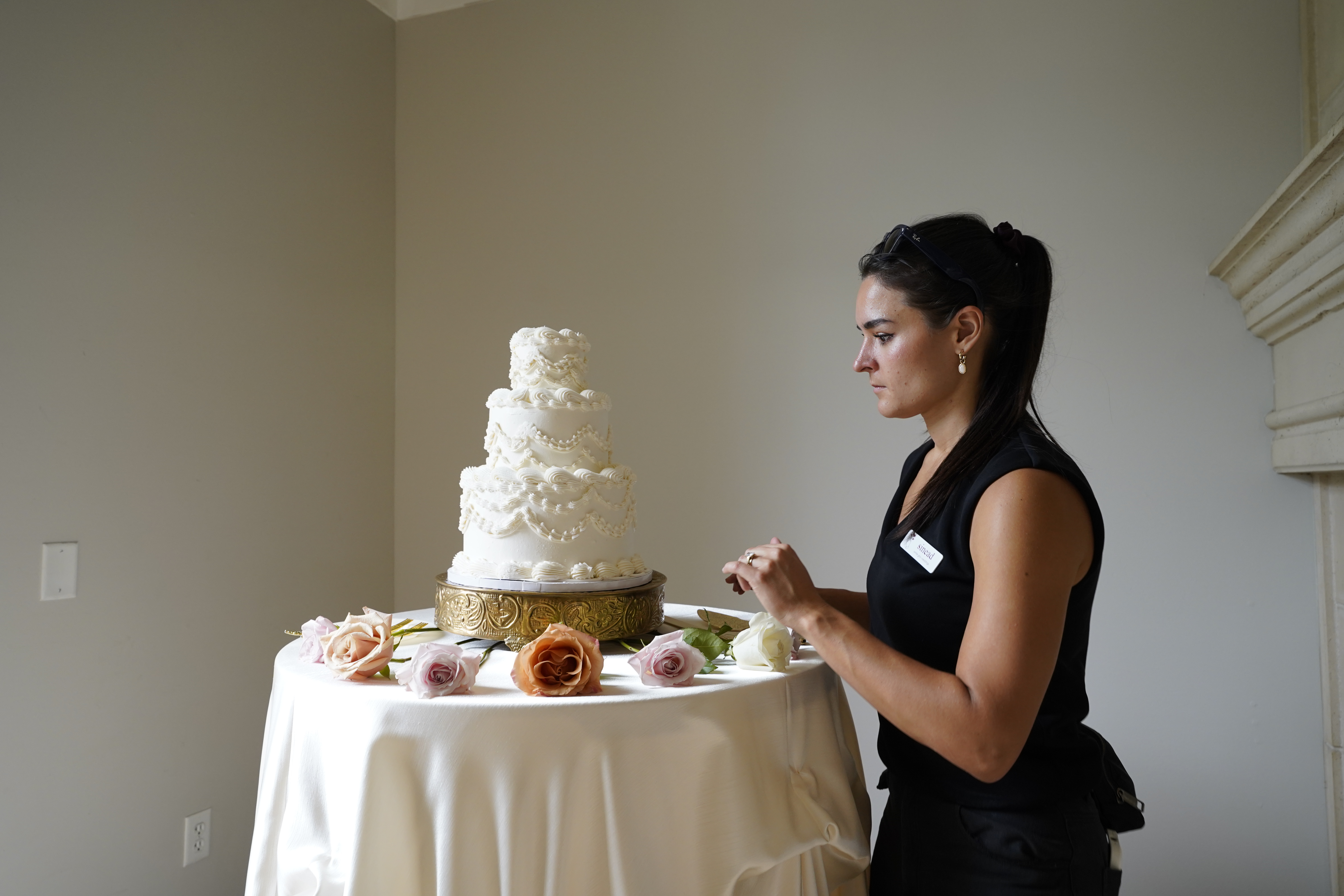 Kristin and Nick cake setup